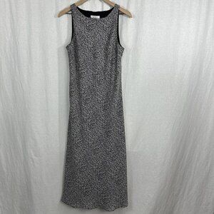 AGB Byer California Vintage Black White Floral Sleeveless Maxi Dress Women’s 12